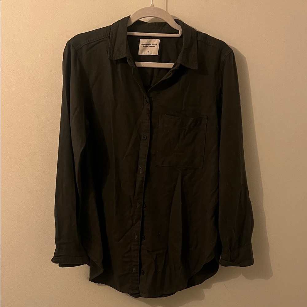 Abercrombie Olive Green Button-Up Shirt